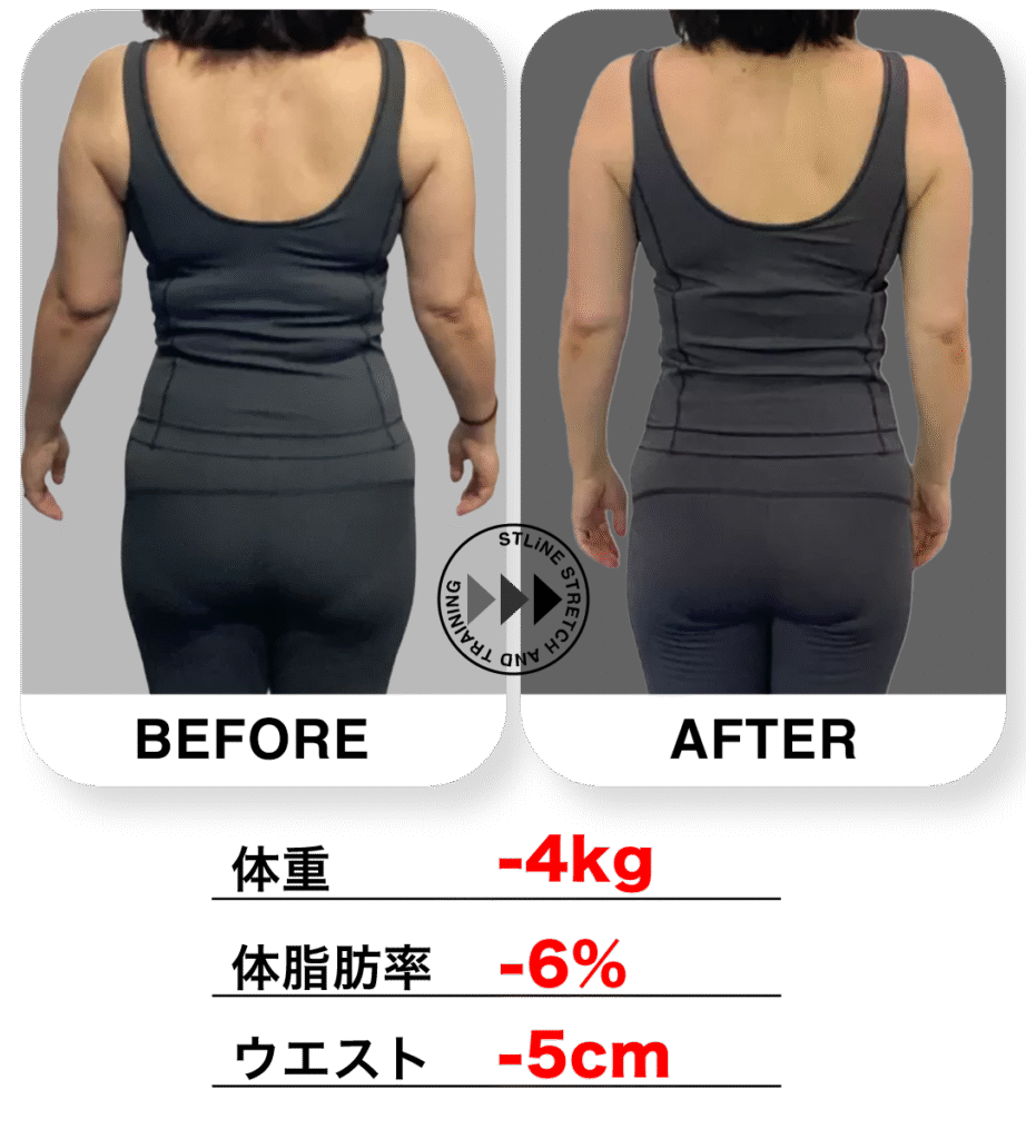 50代女性のダイエット ビフォーアフター｜パーソナルジムSTLiNE早稲田店